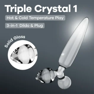 Зображення Тристоронній скляний дилдо Satisfyer Triple Crystal 1