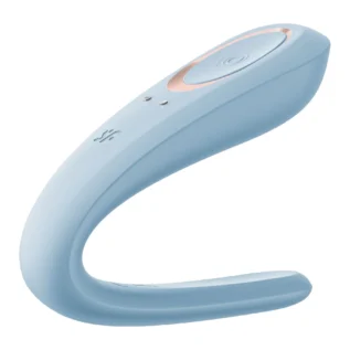 Вібратор для пар Satisfyer Double Classic Light Blue з одним моторчиком 10 Зображення Вібратор для пар Satisfyer Double Classic Light Blue з одним моторчиком