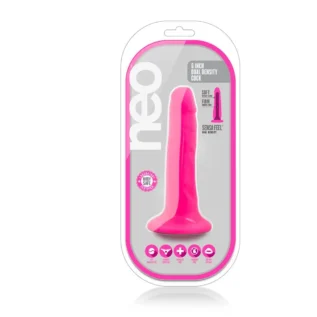 Зображення Фалоімітатор NEO 6INCH DUAL DENSITY cock NEON PINK