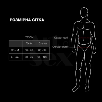 Зображення Чоловічі труси з сітки Art of Sex — Demir, колір чорний, розмір XS-M