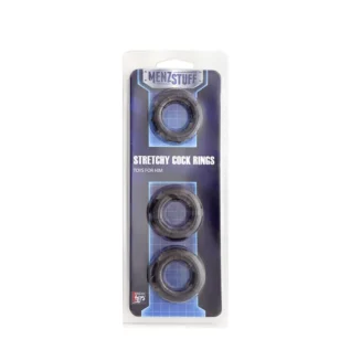 Alternative view of Набір кілець MENZSTUFF STRETCHY cock RINGS, SMOKE