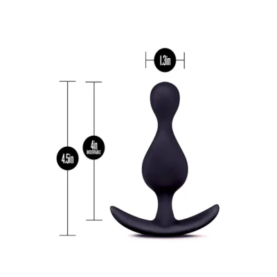 Анальний плаг ANAL ADVENTURES PLATINUM WAVE BLACK 9 Зображення Анальний плаг ANAL ADVENTURES PLATINUM WAVE BLACK