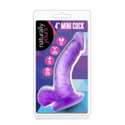Зображення Фалоімітатор NATURALLY YOURS 4INCH MINI COCK PURPLE