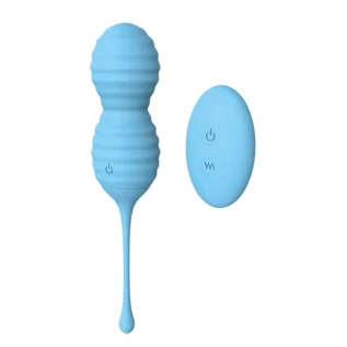 Вагінальні кульки з дистанційним пультом DREAM TOYS BEEHIVE BLUE 7 Зображення Вагінальні кульки з дистанційним пультом DREAM TOYS BEEHIVE BLUE