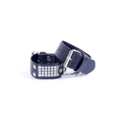 Alternative view of Наручники срібні із кристалами Fetish Boss Series, 3 см