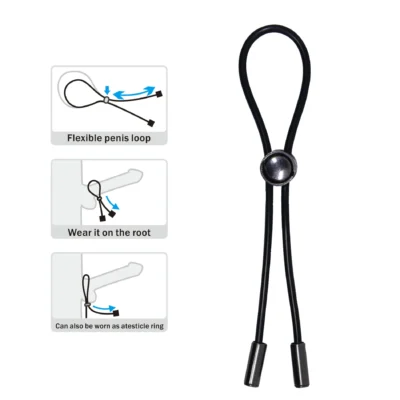 Зображення Петля для пеніса PRETTY LOVE DELAY MAGIC RING, чорна