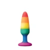 Райдужний анальний плаг COLOURFUL LOVE RAINBOW ANAL PLUG SMALL