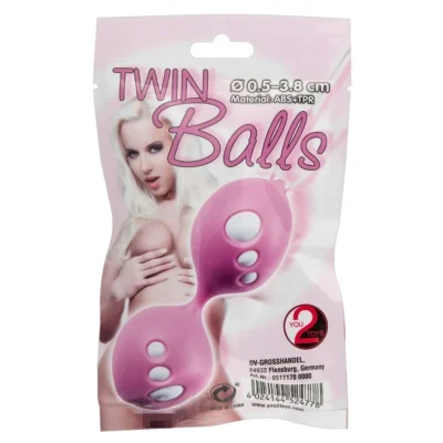 Зображення Кульки вагінальні You2Toys Twin Balls, рожеві