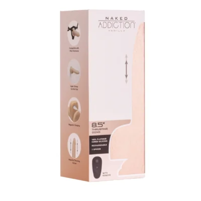 Фалоімітатор із пульсацією Addiction Naked Addiction 8.5” Thruster - Vanilla 30 Зображення Фалоімітатор із пульсацією Addiction Naked Addiction 8.5” Thruster - Vanilla