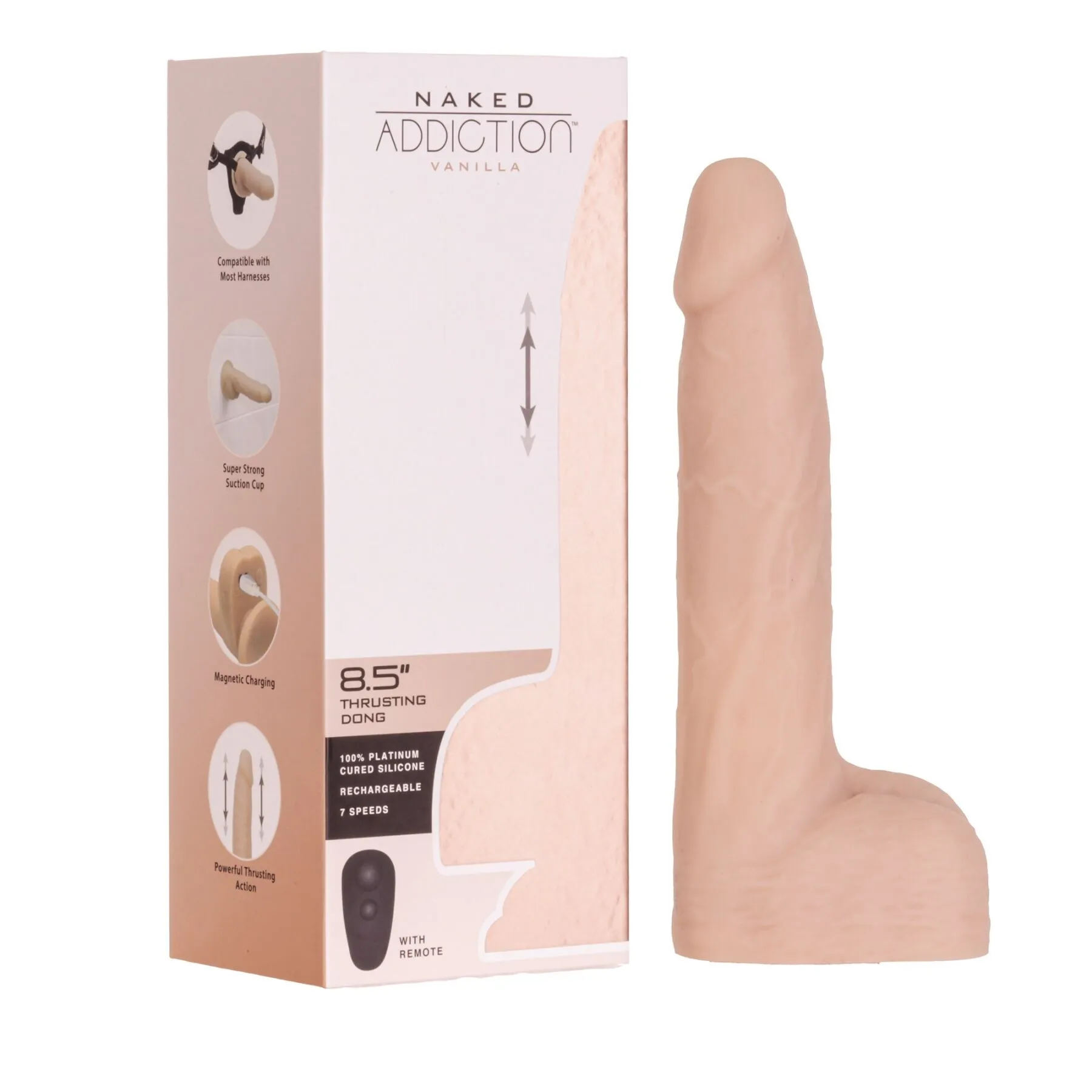 Фалоімітатор із пульсацією Addiction Naked Addiction 8.5” Thruster - Vanilla 12 Фалоімітатор із пульсацією Addiction Naked Addiction 8.5” Thruster - Vanilla - Зображення 11