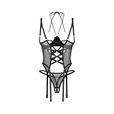 Зображення Корсет Obsessive Dominna cupless corset & crotchless thong