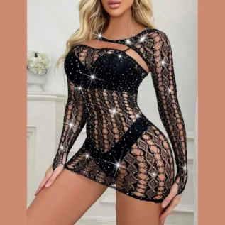 Зображення Бодістокінг-сукня JSY WW7096 Black One Size