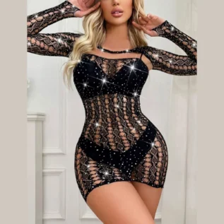 Зображення Бодістокінг-сукня JSY WW7096 Black One Size