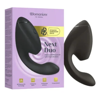 Подвійний вакуумний кліторальний стимулятор з вібрацією Womanizer Next Duo 19 Зображення Подвійний вакуумний кліторальний стимулятор з вібрацією Womanizer Next Duo