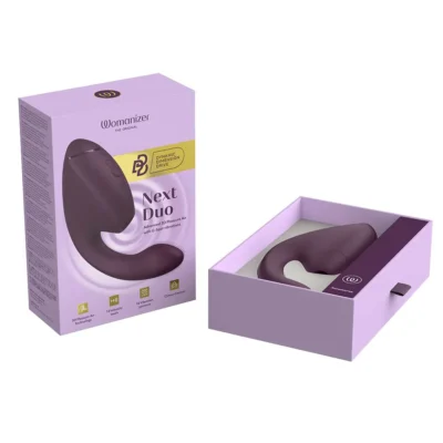 Зображення Подвійний вакуумний кліторальний стимулятор з вібрацією Womanizer Next Duo - Dark Purple