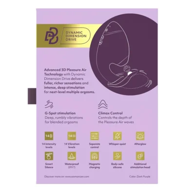Зображення Подвійний вакуумний кліторальний стимулятор з вібрацією Womanizer Next Duo - Dark Purple