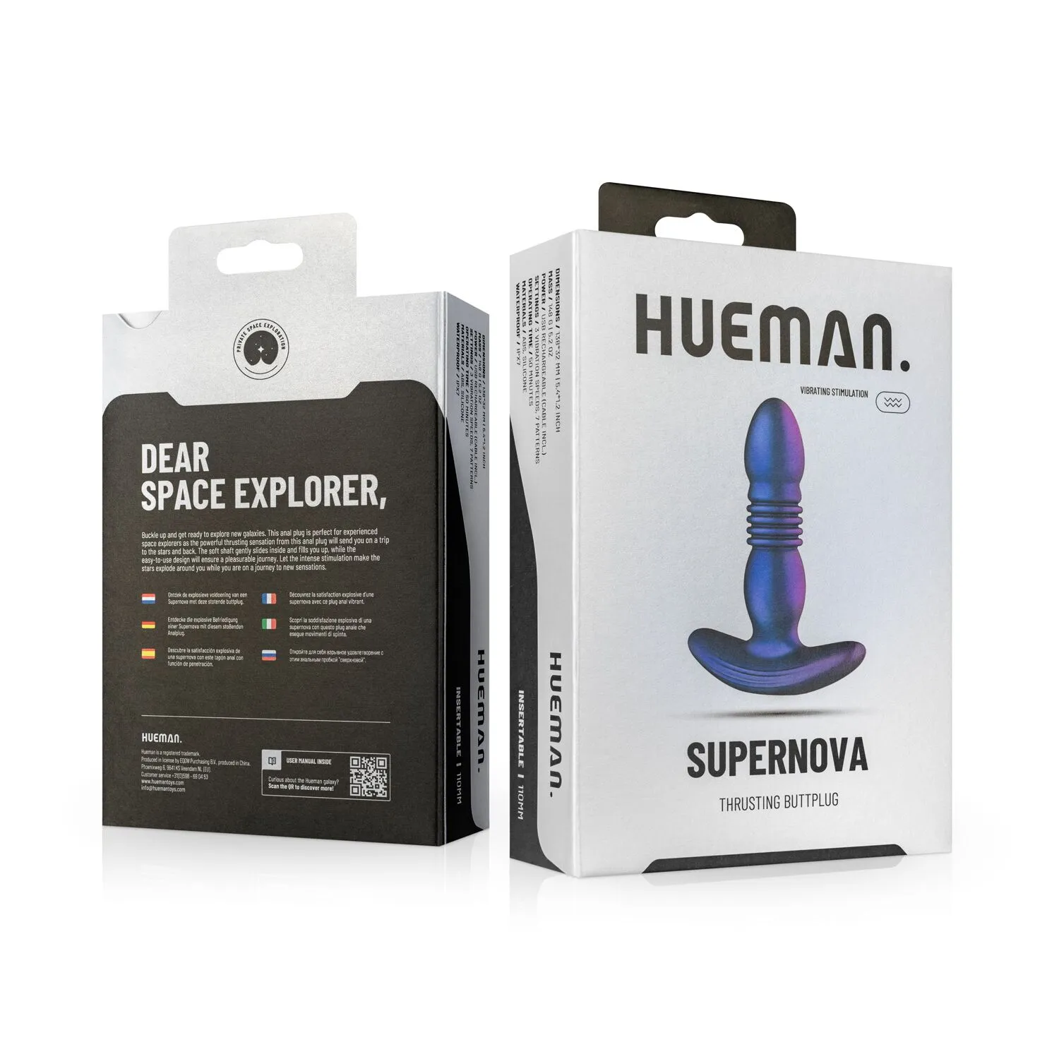 Анальна пробка з вібрацією та пульсацією Hueman - Supernova Thrusting Buttplug 11 Анальна пробка з вібрацією та пульсацією Hueman - Supernova Thrusting Buttplug - Зображення 9