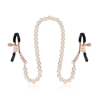 Alternative view of Затискачі для сосків з перлинним ланцюжком Rosy Gold - Nipple Clamps Pearls