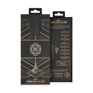 Зображення Лоскітка з металевим флогером Rosy Gold - Feather Tickler & Whip