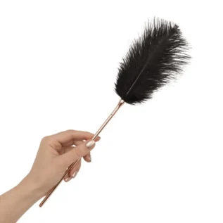 Зображення Лоскітка з металевим флогером Rosy Gold - Feather Tickler & Whip