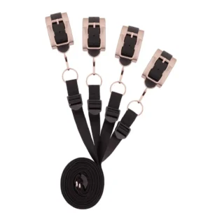Alternative view of Фіксатор рук і ніг для ліжка Rosy Gold - Under-Mattress Restraint Set