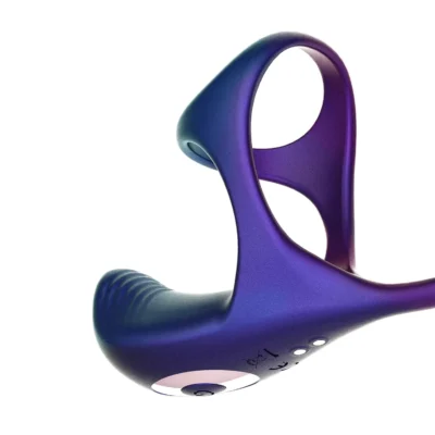 Зображення Віброяйце з ерекційним кільцем Hueman Halo Orbit, масаж яєчок, пульт ДК