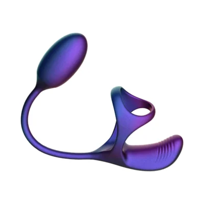 Зображення Віброяйце з ерекційним кільцем Hueman Halo Orbit, масаж яєчок, пульт ДК