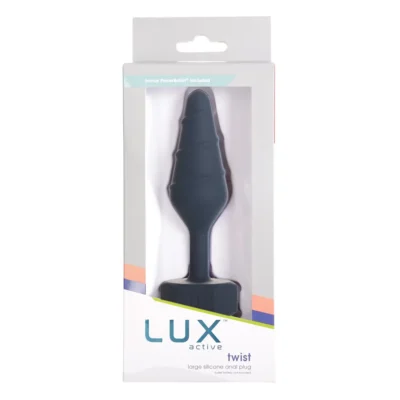 Анальна пробка Lux Active Twist Plug Large Blue 15 Зображення Анальна пробка Lux Active Twist Plug Large Blue