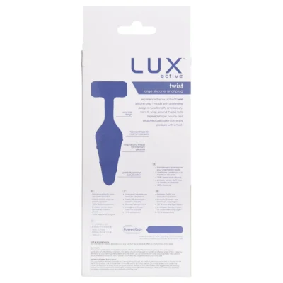 Анальна пробка Lux Active Twist Plug Large Blue 17 Зображення Анальна пробка Lux Active Twist Plug Large Blue