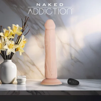 Фалоімітатор з ротацією та пульсацією Naked ADDICTION 8″ Rotating & Thrusting Dong - Vanilla 34 Зображення Фалоімітатор з ротацією та пульсацією Naked ADDICTION 8″ Rotating & Thrusting Dong - Vanilla