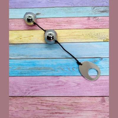 Alternative view of Вагінальні кульки DOMINO METALLIC BALLS, SILVER