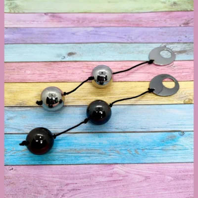 Зображення Вагінальні кульки DOMINO METALLIC BALLS, SILVER
