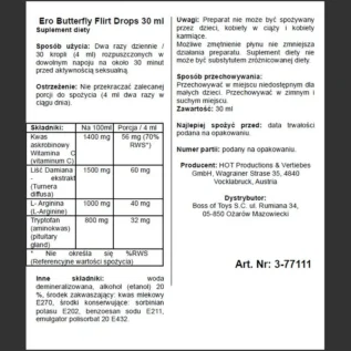 Зображення Збуджуючі краплі для двох ERO Butterfly Flirt Drops, 30 мл