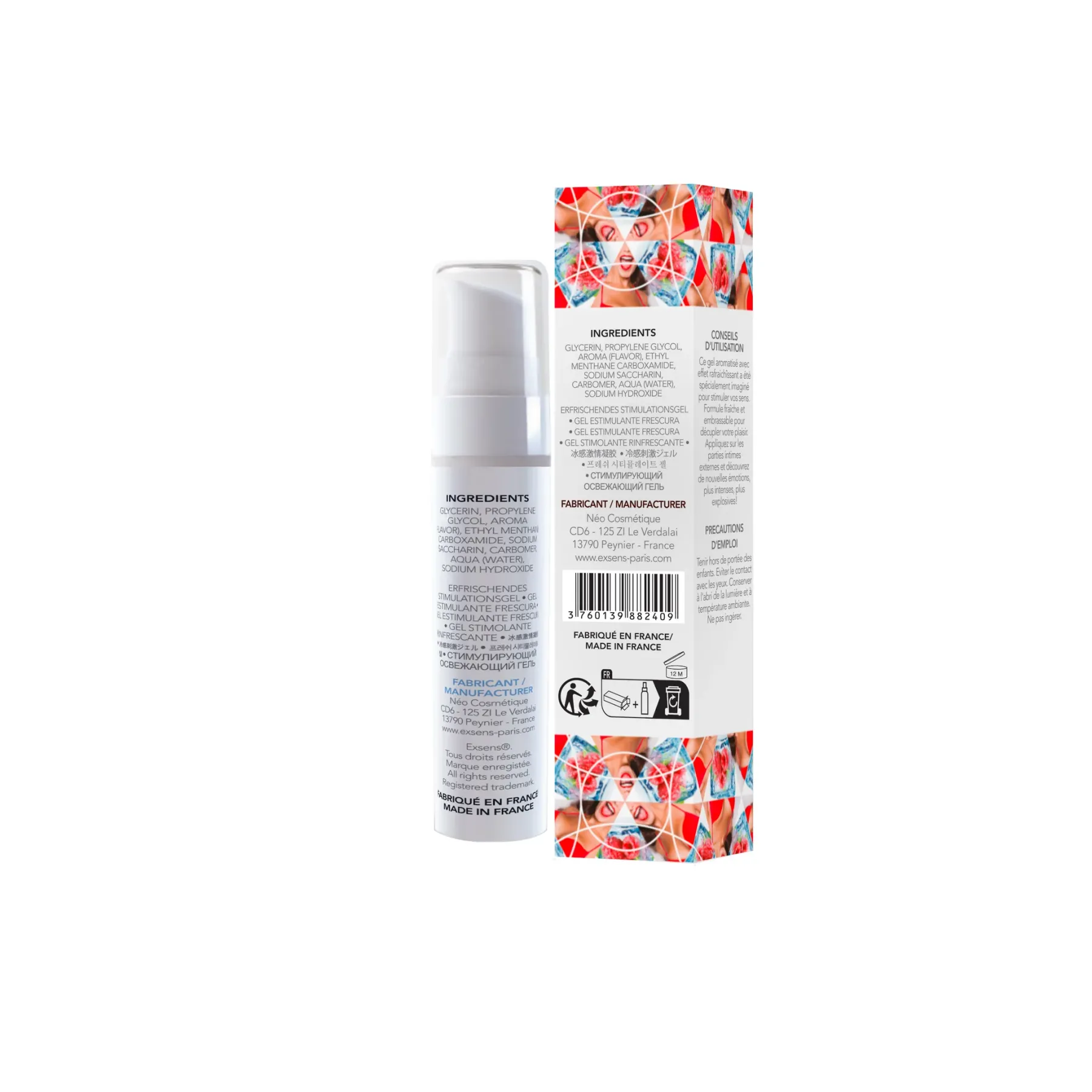 Стимулювальний гель EXSENS Kissable Raspberry Mint 15ml 4 Стимулювальний гель EXSENS Kissable Raspberry Mint 15ml - Зображення 2