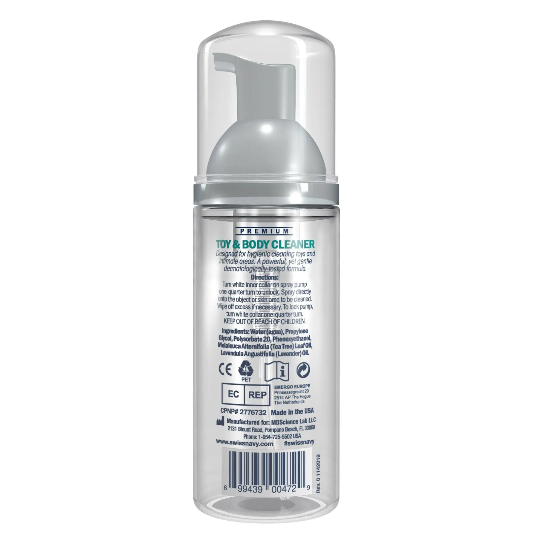 Пінка для чищення Swiss Navy Toy & Body Cleaner 47ml 4 Пінка для чищення Swiss Navy Toy & Body Cleaner 47ml - Зображення 2