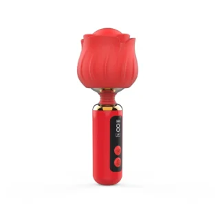 Зображення Вібромасажер Loviss Rose Mini Massage Wand Vibrator, головка у вигляді троянди, 9 режимів