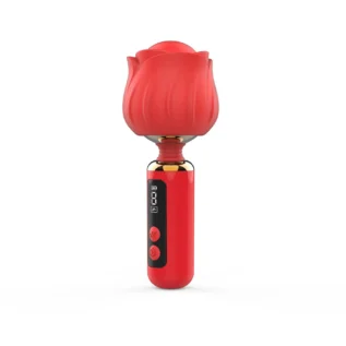 Alternative view of Вібромасажер Loviss Rose Mini Massage Wand Vibrator, головка у вигляді троянди, 9 режимів