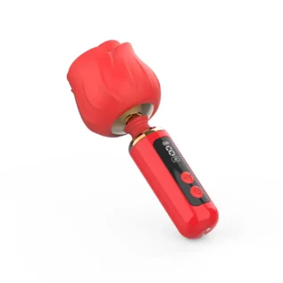 Зображення Вібромасажер Loviss Rose Mini Massage Wand Vibrator, головка у вигляді троянди, 9 режимів
