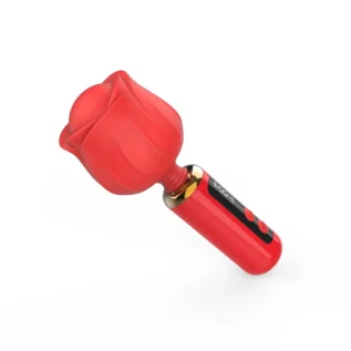 Зображення Вібромасажер Loviss Rose Mini Massage Wand Vibrator, головка у вигляді троянди, 9 режимів