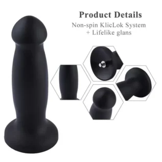 Силіконовий фалоімітатор для секс-машин Hismith 7.2" Black Silicone Anal Dildo, система KlicLok 24 Зображення Силіконовий фалоімітатор для секс-машин Hismith 7.2" Black Silicone Anal Dildo, система KlicLok