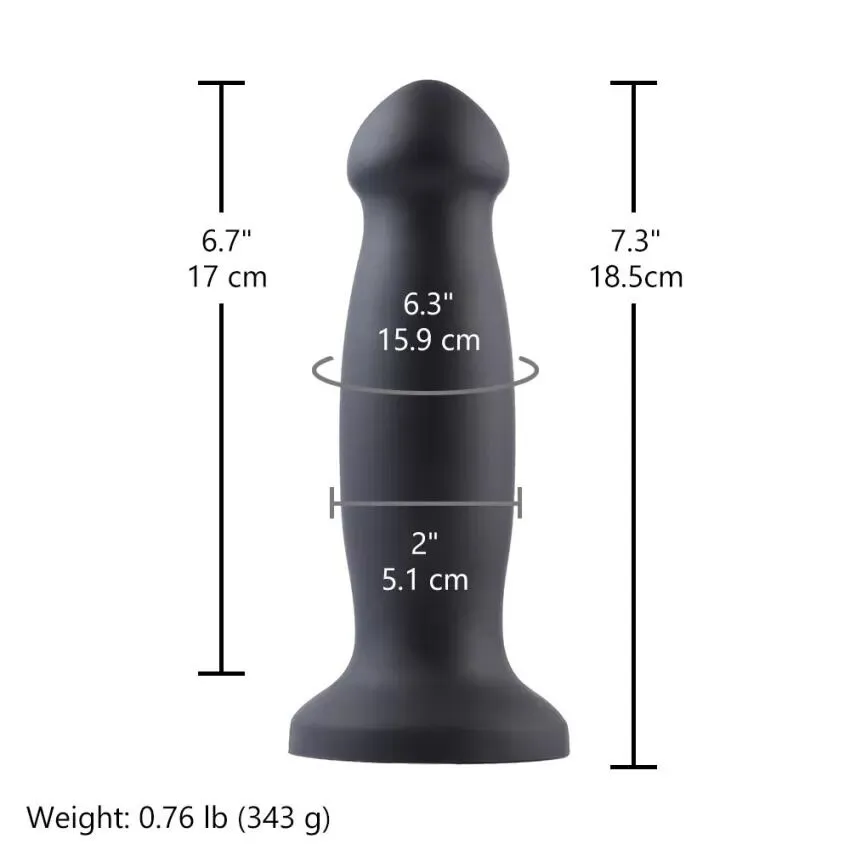 Силіконовий фалоімітатор для секс-машин Hismith 7.2" Black Silicone Anal Dildo, система KlicLok 7 Силіконовий фалоімітатор для секс-машин Hismith 7.2" Black Silicone Anal Dildo, система KlicLok - Зображення 5
