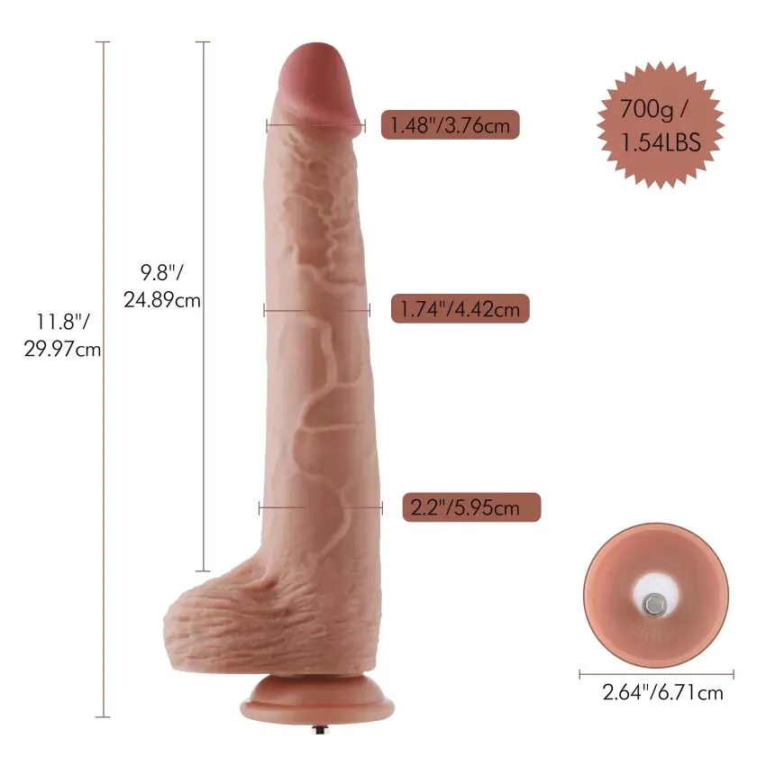 Фалоімітатор 11.8″ з вібрацією для секс-машин Hismith Silicone Dildo with Vibe, KlicLok, пульт ДК 4 Фалоімітатор 11.8″ з вібрацією для секс-машин Hismith Silicone Dildo with Vibe, KlicLok, пульт ДК - Зображення 2