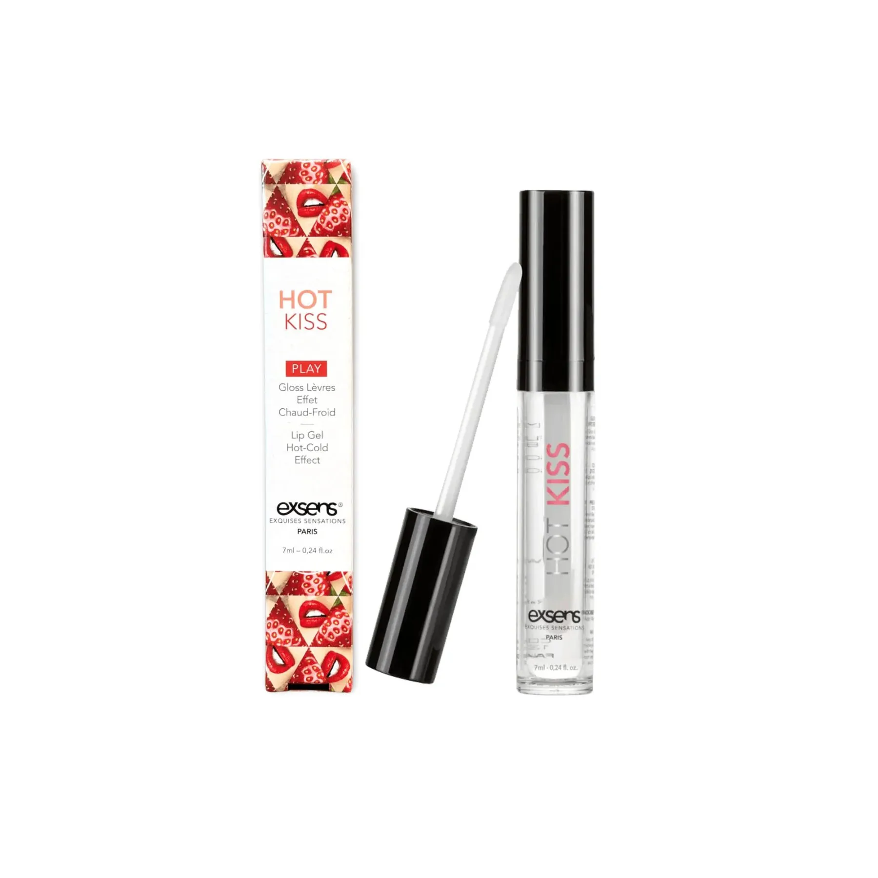 Стимулювальний блиск для губ EXSENS Strawberry Hot Kiss 7 мл, зігріває та охолоджує 4 Стимулювальний блиск для губ EXSENS Strawberry Hot Kiss 7 мл, зігріває та охолоджує - Зображення 2