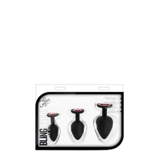 Alternative view of Набір анальних пробок LUXE BLING PLUGS TRAINING KIT RED GEMS