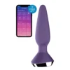 Анальна пробка з двома моторами Satisfyer Plug-ilicious 1 та керуванням з телефону, фіолетова