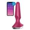 Зображення Анальна пробка з функцією керування зі смартфона Satisfyer Plug-ilicious 2, бордовий