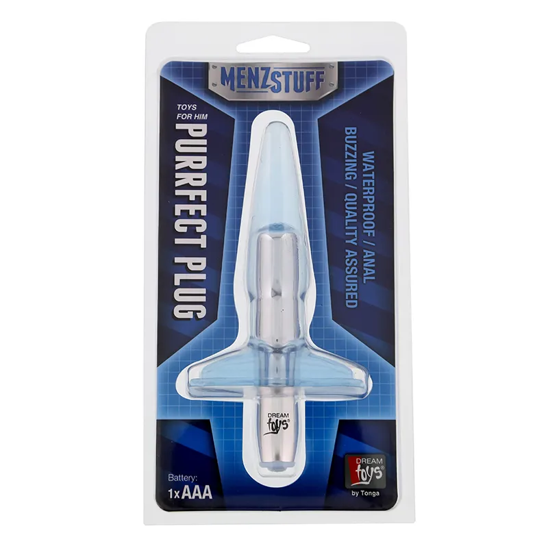 Плаг з вібрацією MENZSTUFF PURRFECT PLUG, CLEAR BLUE 4 Плаг з вібрацією MENZSTUFF PURRFECT PLUG, CLEAR BLUE - Зображення 2
