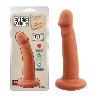 Фалоімітатор реалістичний Chisa T-skin ReaL Eves Allure з вираженою головкою; 18,5 см