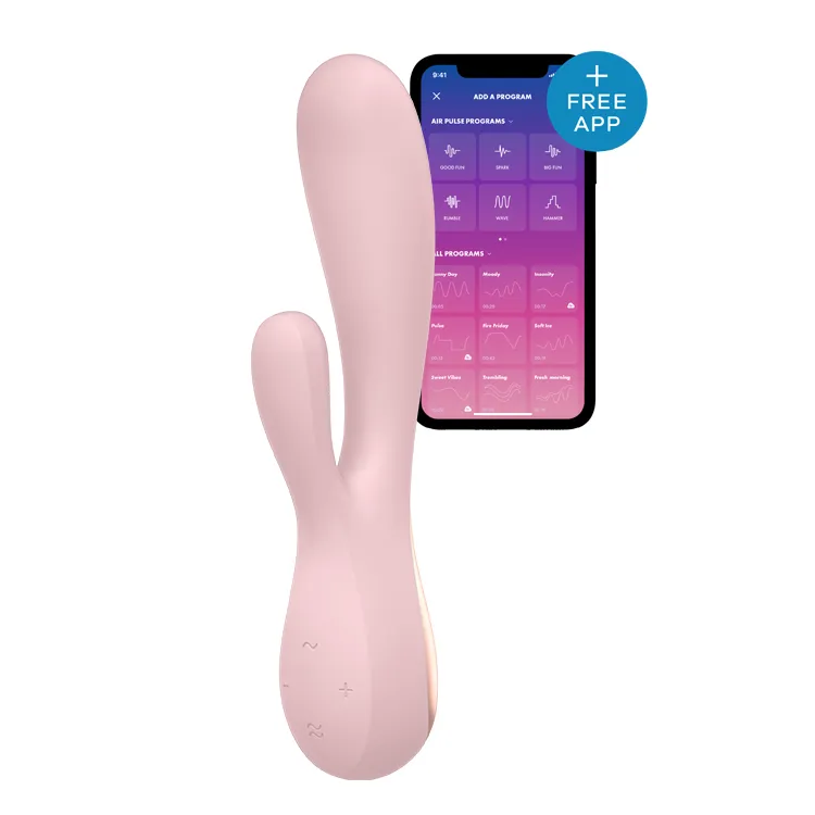 Вібромасажер кролик SATISFYER MONO FLEX з підключенням до додатку, рожевий 3 Вібромасажер кролик SATISFYER MONO FLEX з підключенням до додатку, рожевий