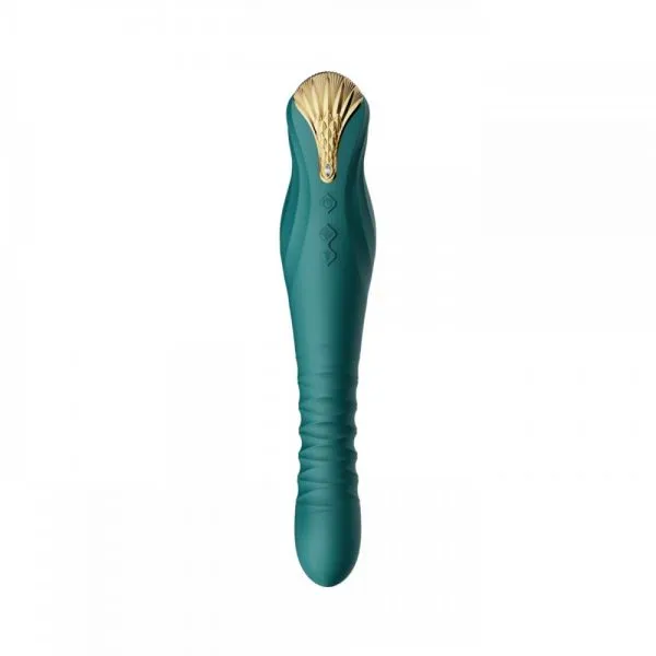 Вібромасажер з фрикціями і управлінням зі смартфона ZALO KING, Turquoise Green 4 Вібромасажер з фрикціями і управлінням зі смартфона ZALO KING, Turquoise Green - Зображення 2